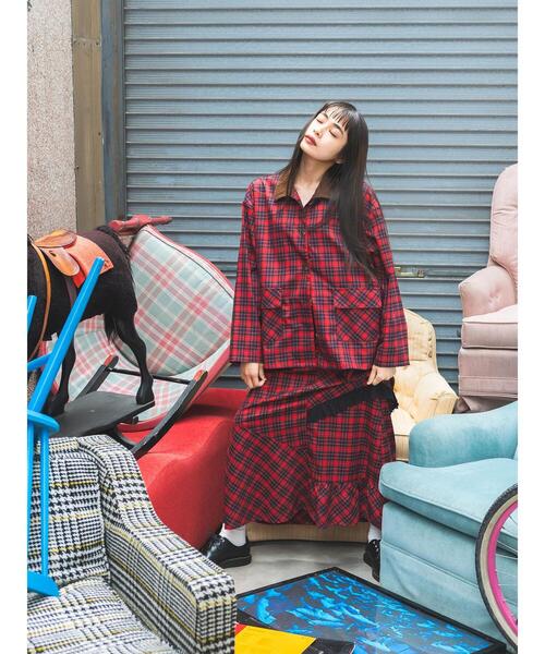 「BETTY'S BLUE」 ロングスカート F レッド レディース_画像2