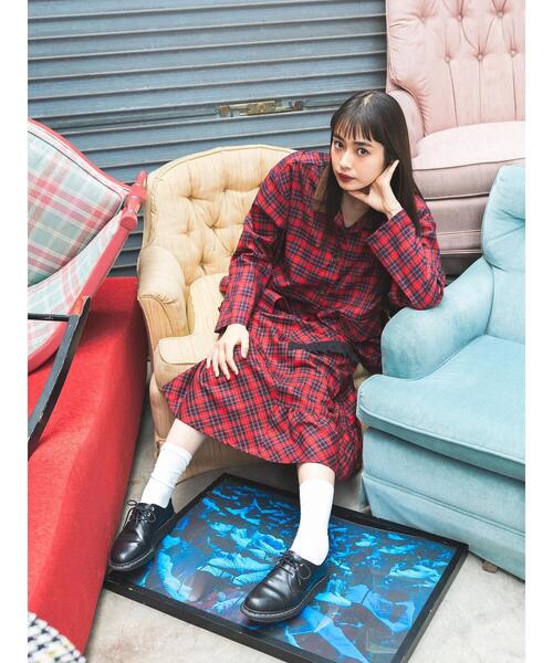 「BETTY'S BLUE」 ロングスカート F レッド レディース_画像6