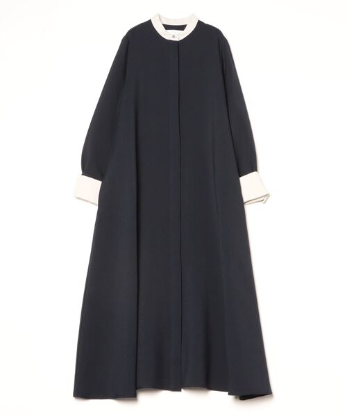 「SHIPS any」 シャツワンピース ONE SIZE ネイビー レディースの画像