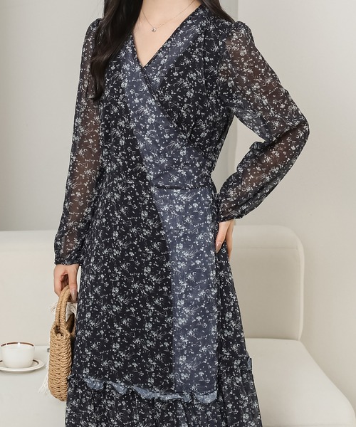 「Lace Ladies」 長袖ワンピース FREE パープル レディース_画像2