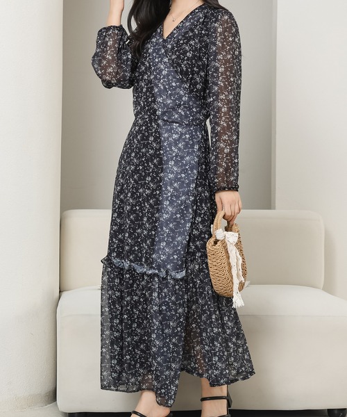 「Lace Ladies」 長袖ワンピース FREE パープル レディース_画像3