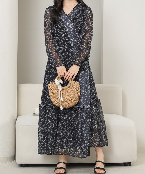 「Lace Ladies」 長袖ワンピース FREE パープル レディース_画像4