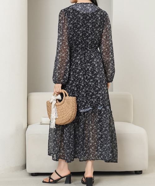 「Lace Ladies」 長袖ワンピース FREE パープル レディース_画像5