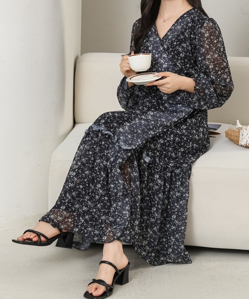 「Lace Ladies」 長袖ワンピース FREE パープル レディース_画像6
