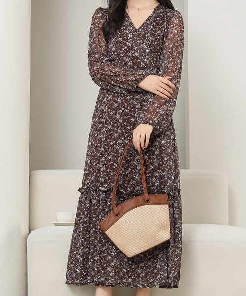 「Lace Ladies」 長袖ワンピース FREE パープル レディース_画像9