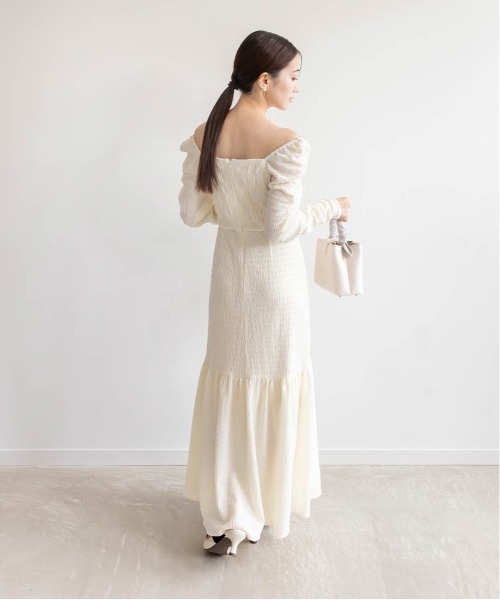 「RANDA」 長袖ワンピース 0 クリーム レディース_画像9