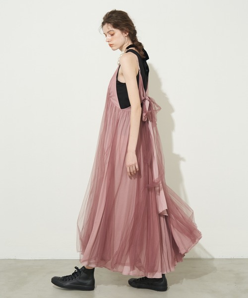 最終値下げ　新品未使用　ラベルエチュード　赤バルーンキャミワンピース LA BELLE ETUDE（ラベルエチュード） 「belle vintage」キャミソール