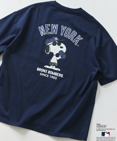 FREAK'S STORE（フリークスストア） 半袖Tシャツ「PEANUTS×MLB コラボ