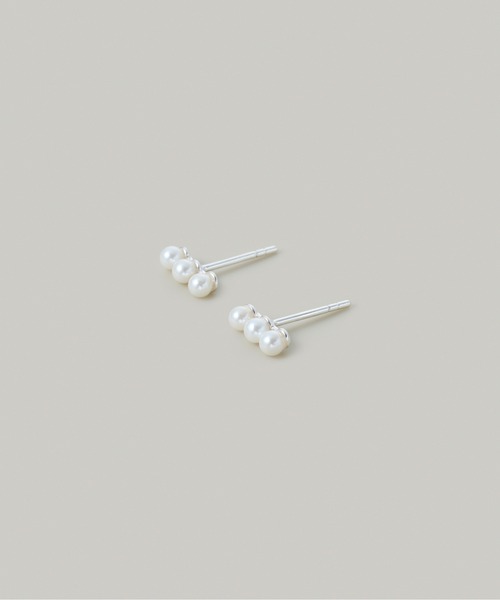 ピアス 「ＳＶ９２５」プチパールラインピアス レディースの画像