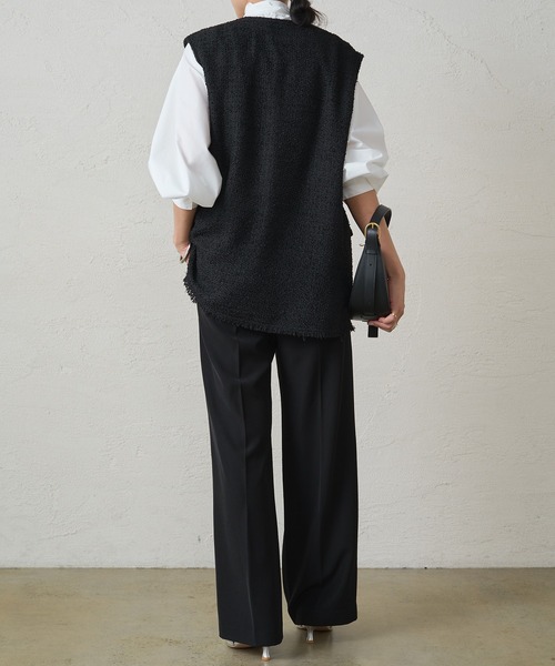 「LOUNGEDRESS」 スラックス MEDIUM グレー レディース_画像4