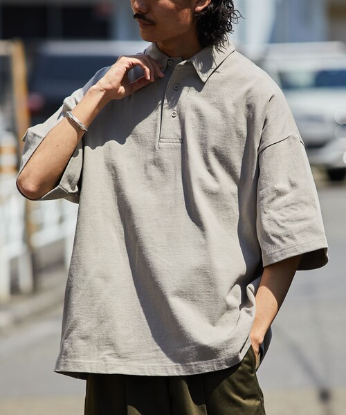 「FREAK'S STORE」 半袖ポロシャツ SMALL ホワイト メンズ_画像5