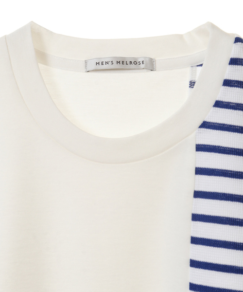 「MEN'S MELROSE」 半袖Tシャツ 4 ネイビー メンズ_画像4