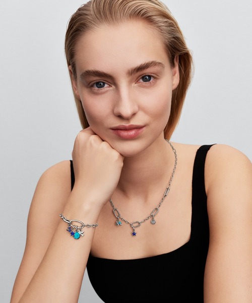 PANDORA（パンドラ） チャーム ブルー スター ミニ ダングル チャーム