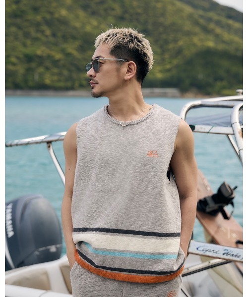 Re:room（リルーム） tシャツ マルチカラースラブニットノースリーブ