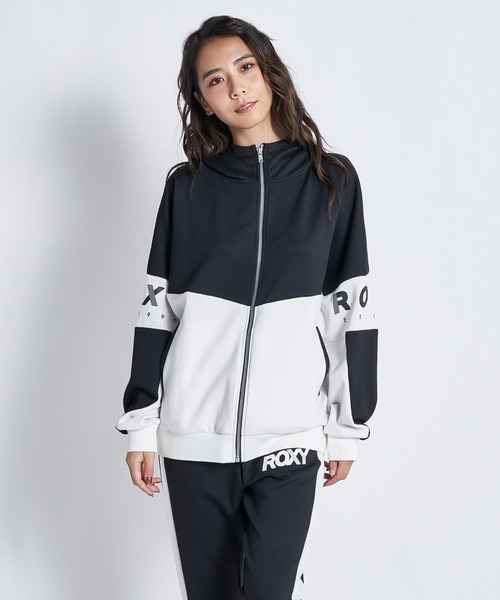 「ROXY」 ジップアップパーカー SMALL ブラック レディース_画像2
