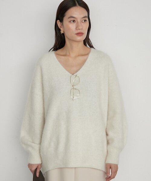 Loungedress（ラウンジドレス） ニット セーター FOXカシミヤVニット