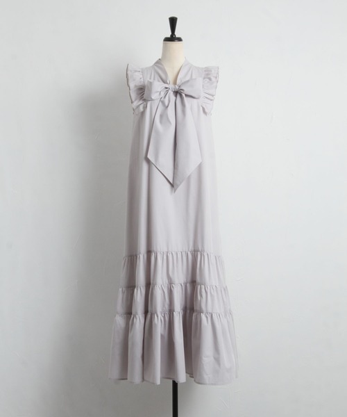 「tocco closet」 ノースリーブワンピース M グレー系その他 レディース_画像2