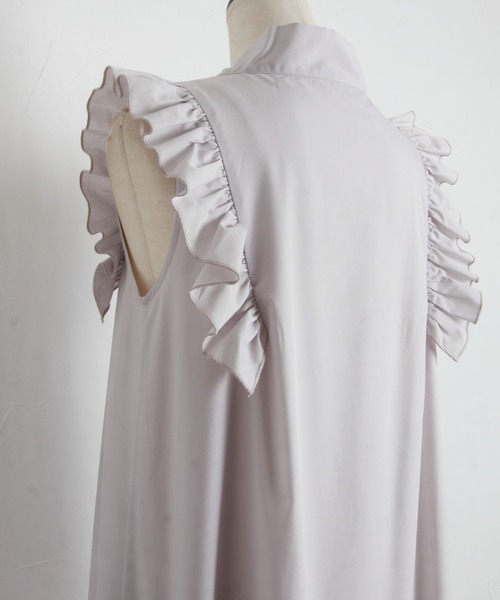 「tocco closet」 ノースリーブワンピース M グレー系その他 レディース_画像3