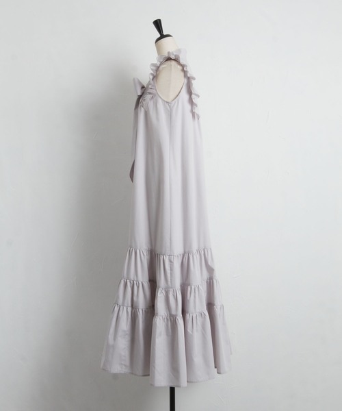 「tocco closet」 ノースリーブワンピース M グレー系その他 レディース_画像4