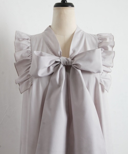 「tocco closet」 ノースリーブワンピース M グレー系その他 レディース_画像8