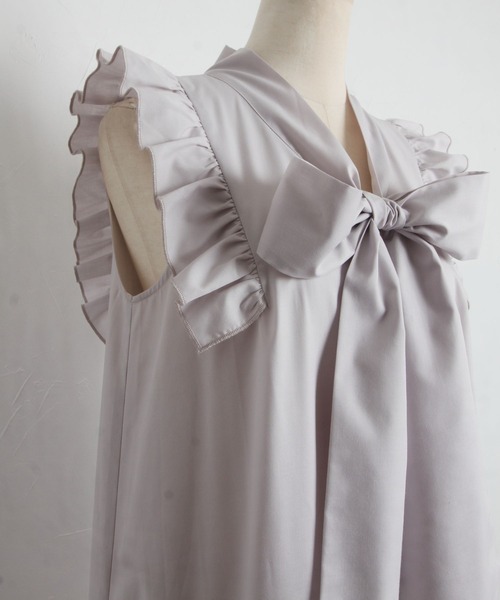「tocco closet」 ノースリーブワンピース M グレー系その他 レディース_画像9