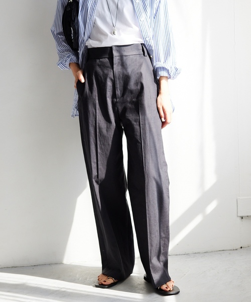 「SLOBE IENA」 パンツ 38 ベージュ レディース_画像5