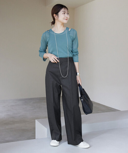 「SLOBE IENA」 パンツ 38 ベージュ レディース_画像6