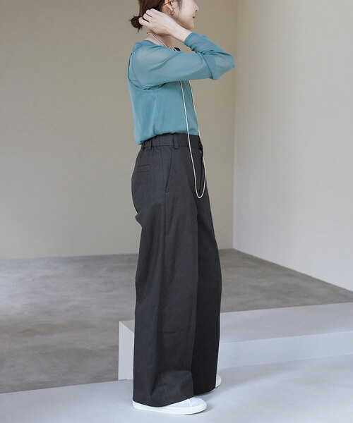「SLOBE IENA」 パンツ 38 ベージュ レディース_画像8