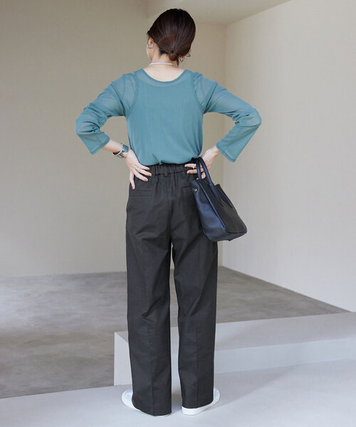 「SLOBE IENA」 パンツ 38 ベージュ レディース_画像9