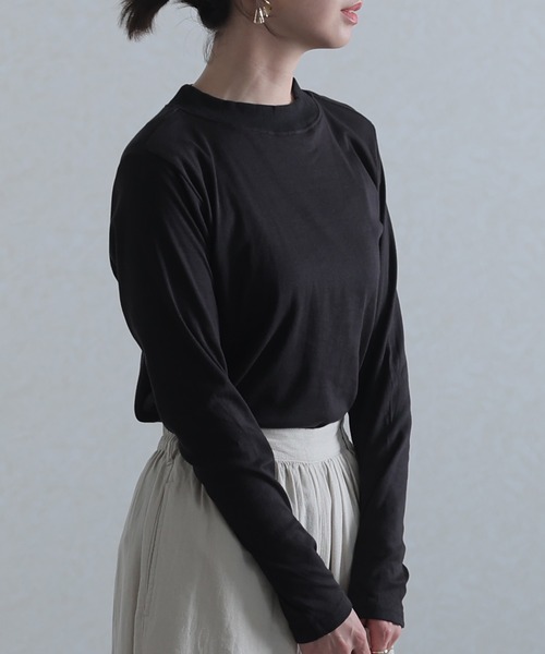【極美品】ヨシキヒシヌマ　長袖ハイネックカットソー　シワ加工　ブラック　サイズ1 楽天市場】大きいサイズ レディース トップス カットソー