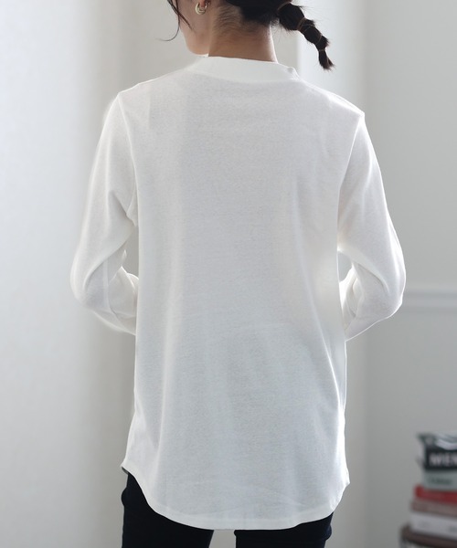 ElegChic tシャツ プチハイネックカットソー 長袖 レディース