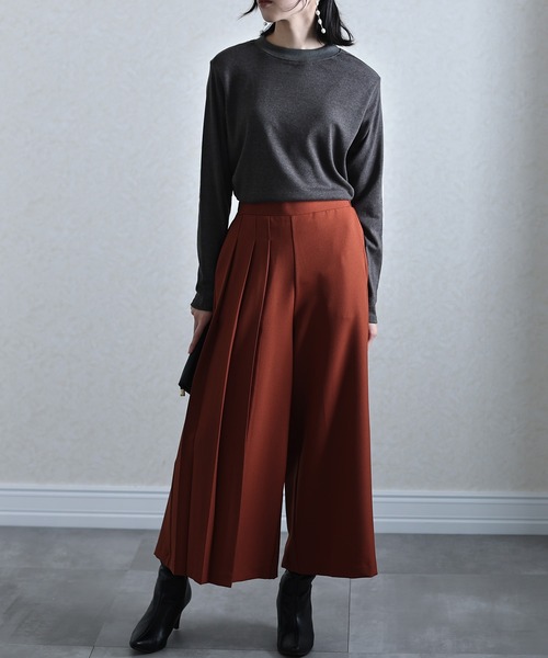 ElegChic tシャツ プチハイネックカットソー 長袖 レディース