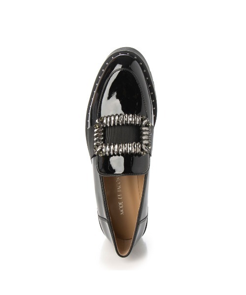 Mode et Jacomo（モードエジャコモ） ローファー 厚底ビジューバックル