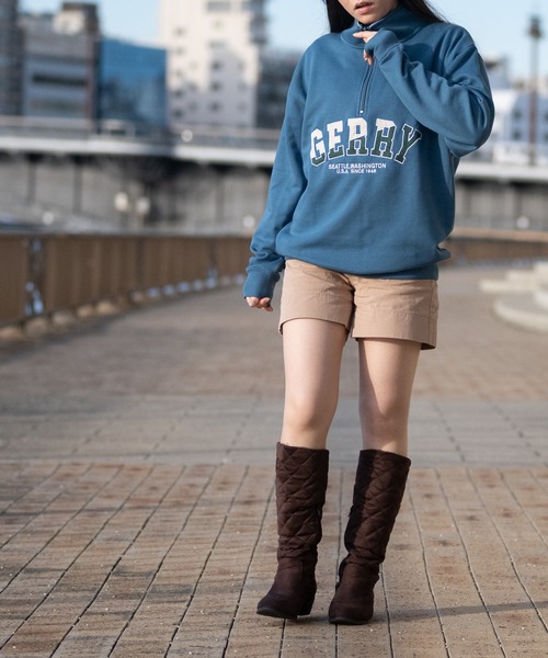 トレーナー スウェット 「ag」「GERRY/ジェリー」裏毛 ワッペンロゴ刺繍 ハーフジッププルオーバー メンズ レディース | GERRY | 10