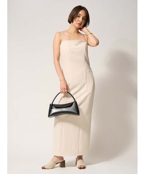 ワンピース ダブルクロスストレートキャミワンピース