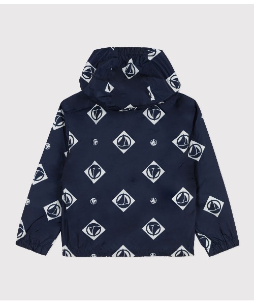 PETIT BATEAU マウンテンパーカー アウター プリントウィンド