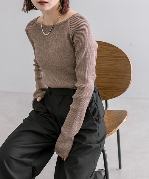 mystic（ミスティック） ニット セーター クルーリブニット レディース