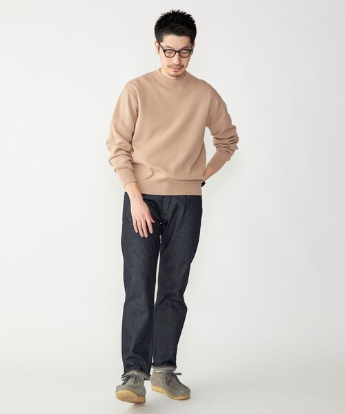 未使用　ベージュ 長袖ニット SHIPS（シップス） セーター ニット SHIPS: 「手洗い可能・抗菌防臭