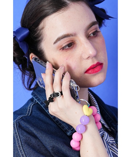 ankoROCK an meets zakka ハートモチーフビッグパールスマホストラップ