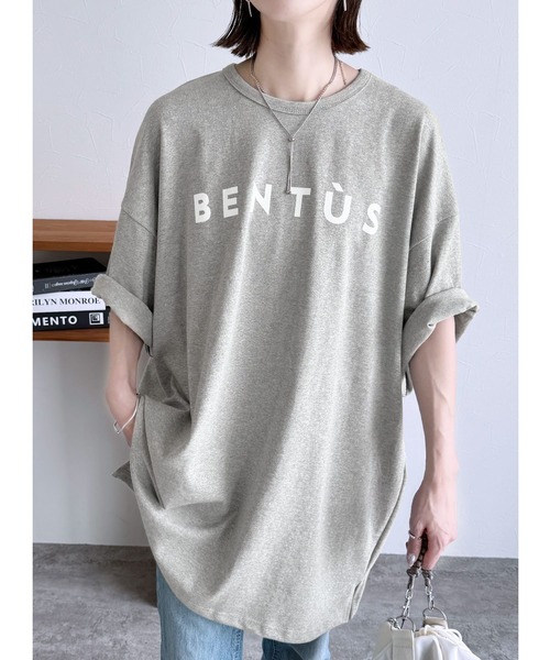 tシャツ ビッグシルエットロゴプリントTシャツ レディース