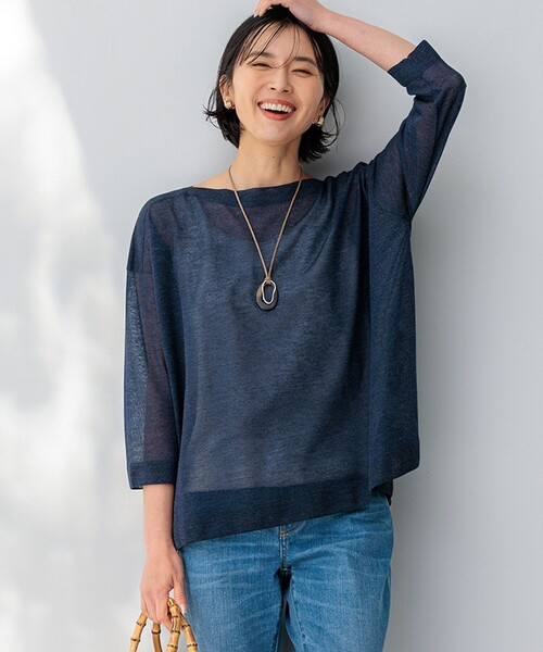 GW値下げ中　シアールーズ ニットーウォッシャブルー UNITED ARROWS LTD. OUTLET｜シアー クルーネック カーディガン