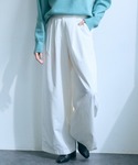 ワイドパンツ パンツ 高身長 タックワイドパン...の詳細画像3