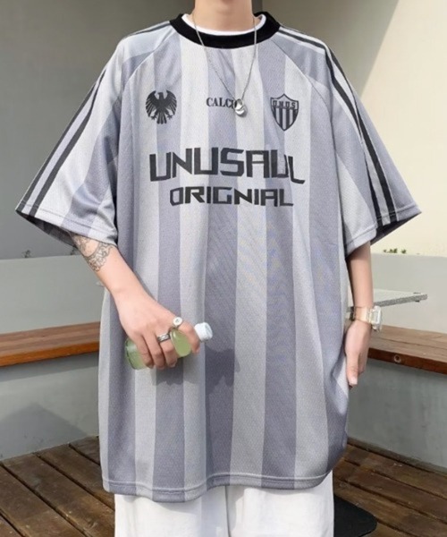 サッカー　ゲームシャツ tシャツ グロッシーシャイニーサッカーユニフォームロンT/長袖