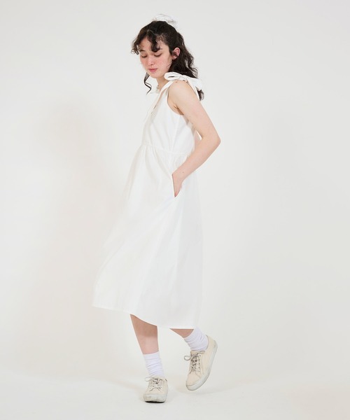 ボリュームスリーブ ミニ丈ワンピース TINA：JOJUN TINA：JOJUN ワンピース ボリュームスリーブ ミニ丈ワンピース