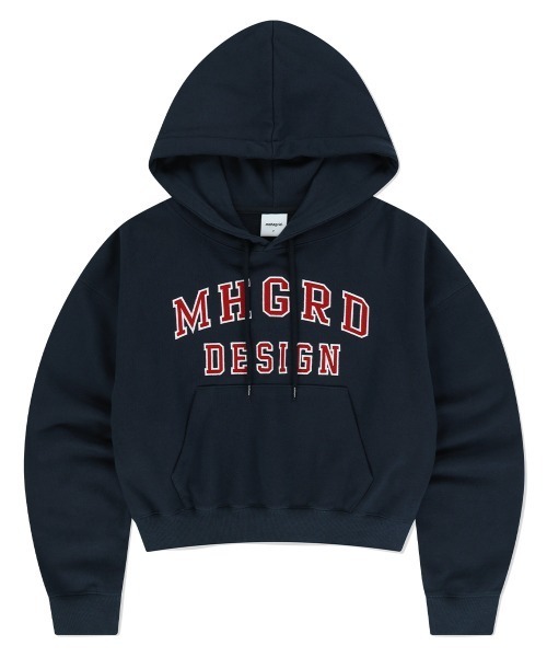 パーカー 「mahagrid/マハグリッド」 MHGRD APPLIQUE CROP HOODIE /アップリケクロップフーディー レディース メンズ MAHAGRID パーカー 「mahagrid/マハグリッド」 MHGRD APPLIQUE