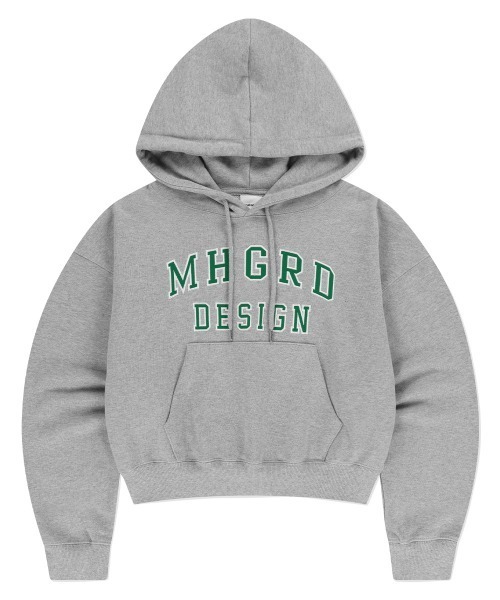 パーカー 「mahagrid/マハグリッド」 MHGRD APPLIQUE CROP HOODIE /アップリケクロップフーディー レディース メンズ MAHAGRID パーカー 「mahagrid/マハグリッド」 MHGRD APPLIQUE