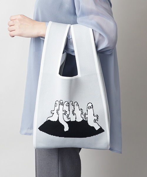 MOOMIN（ムーミン） トートバッグ 軽量 マルシェバッグ ニットバッグ