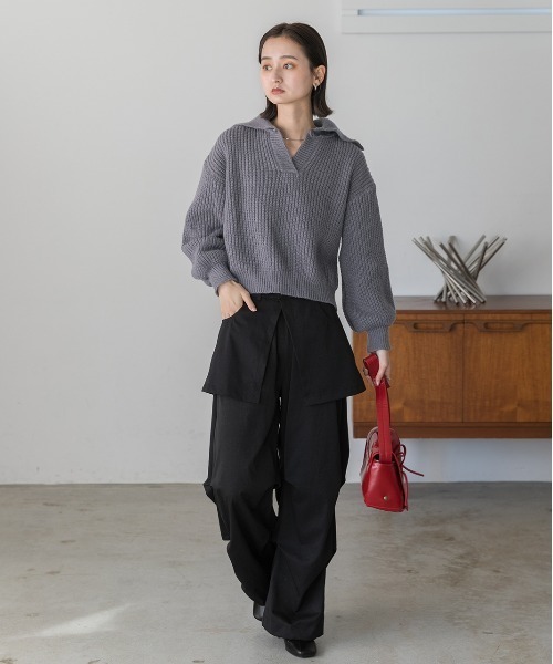 ad thie（アドティエ） ニット セーター ポロショート ニットプル