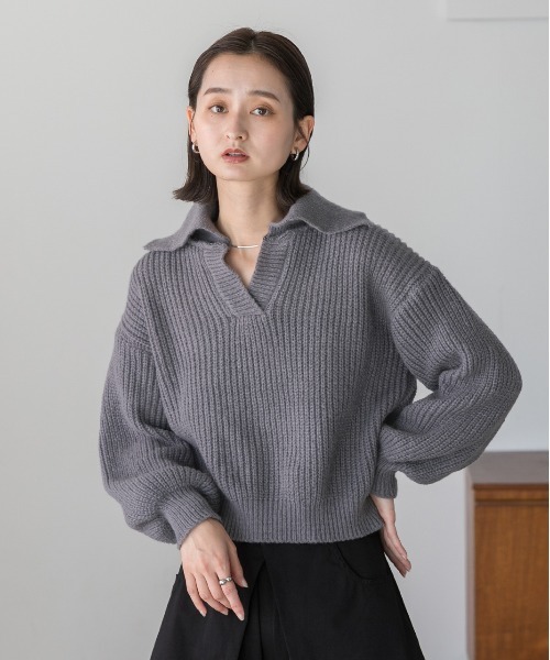 ad thie（アドティエ） ニット セーター ポロショート ニットプル