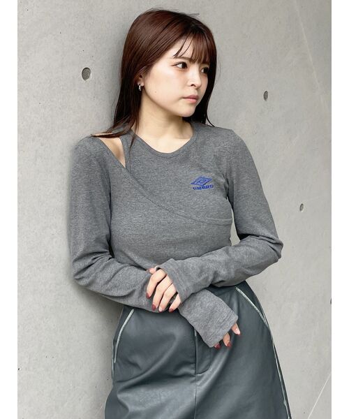 tシャツ 「UMBRO×MURUA」スイッチマテリアルトップス レディース MURUA tシャツ 「UMBRO×MURUA」スイッチマテリアルトップス